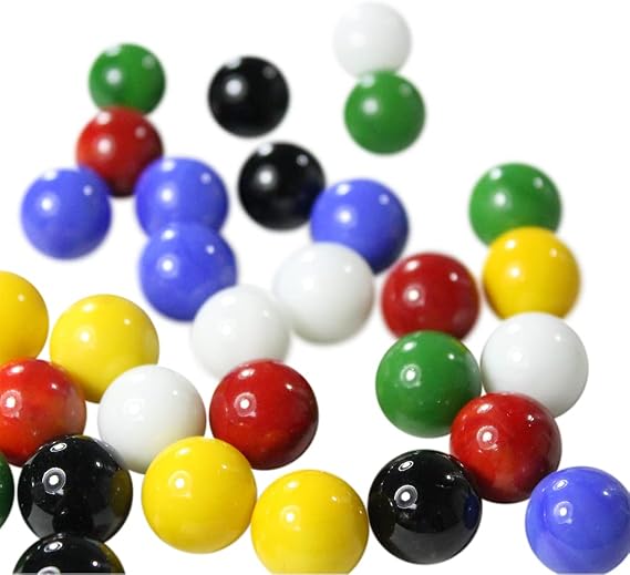 14mm Chinese Checkers and Marble Runs Game Replacement Marbles - 60 Piece