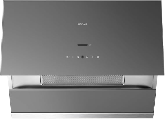 ROBAM Under Cabinet or Wall Mount Kitchen Range Hood 30" R-Max3 Grey, 1200CFM Auto-Adjust Speed Control with LED Lights Vent Hood, Fingerprint Resistance and R-Link Tech