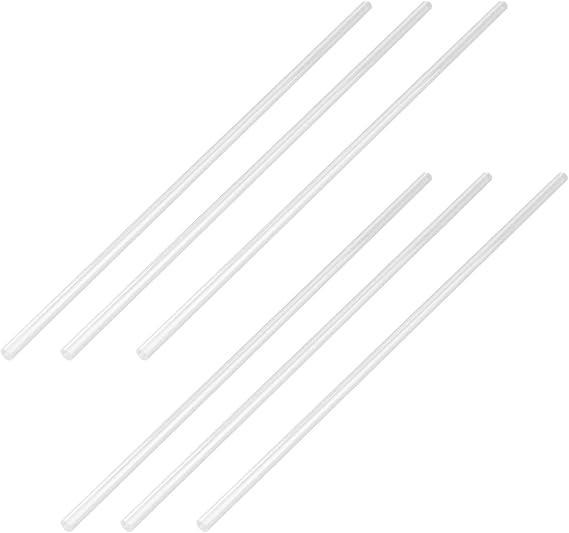 Oedema 6PCS Clear Rigid Tubing Plastic Test Round Tubes 0.24" OD, 0.15" ID
