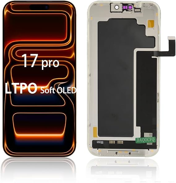 Soft LTPO OLED for iPhone 17 pro Screen Replacement | Full View Anti-Glare ,1-120Hz ProMotion,6.7" power-efficient,repair kit,A3256, A3522, A3523, A3524