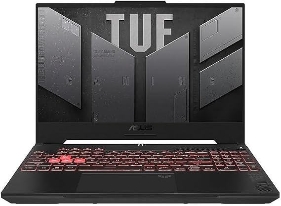 ASUS TUF Gaming A15 Gaming Laptop, 15.6 FHD 144Hz, 100% sRGB Display, GeForce RTX 4060, AMD Ryzen 5 7535HS, 16GB DDR5, 512GB PCIe SSD, Wi-Fi 6, Windows 11, FA507NV-EH53