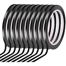 10 Rolls 1/8" Whiteboard Tape Self-Adhesive Vinyl Tape for Pinstripe Dry Erase Board Tapes Lines, 131 Feet Long per roll