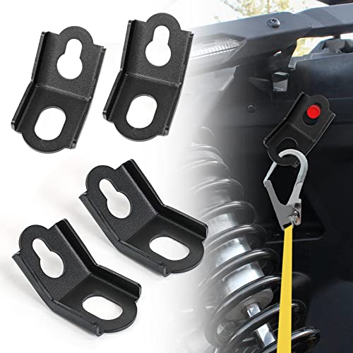 QUICKWOLF Maverick X3 Tie Down Brackets Compatible with Can Am Maverick X3 Tie Down Hooks 2017-2024