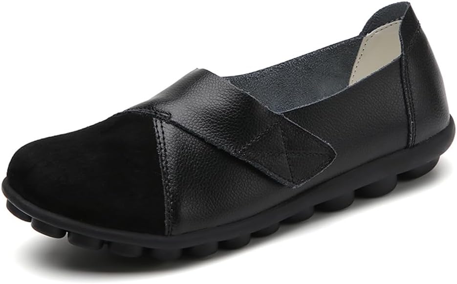 Maylrvjv Womens Loafers Slip On Leather Penny Shoes Casual Moccasin Boat Shoes