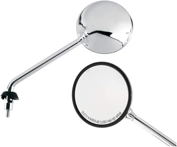 Genuine Piaggio Vespa OEM Left Side Mirror - Chrome Finish - for 2009-2018 GTS Models (CM073407) - Convex Lens for Enhanced Visibility