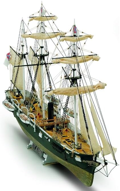 Model Shipways/Mamoli CSS Alabama Wooden Ship Model Kit 1:200 Historic Confederate Raider Laser-Cut Wood Intermediate to Advanced Model Ship Building Kit for Adults