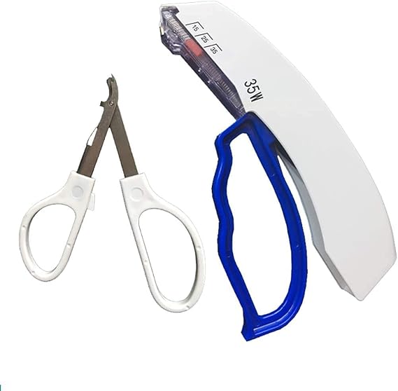 Disposable Skin Stapler with 35 Preloaded Wires,Skin Stapler with 35 staplers + Stapler Remover Tool for Outdoor Camping Emergency Survival Demo [Energy Class A]