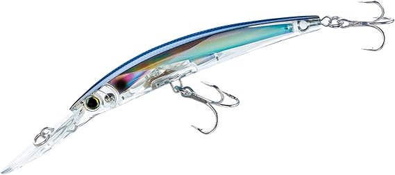 Yo-Zuri 5-1/4-Inch Blue Silver Crystal 3D Minnow Deep Diver Lure, 1 Piece