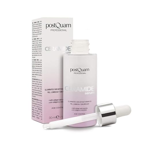 POSTQUAM Professional Ceramide Serum with Collagen 30ml /1oz Spanish Beauty - Vitality And Luminosity - Anti-Aging Long-Lasting -Soft Skin - Renews Skin's Natural Barrier - Active Ingredients