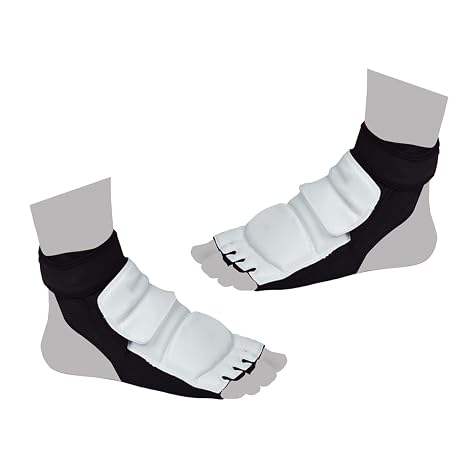 Taekwondo Sparring Gear Foot Protector Breathable Non Slip (34-35) | Comfortable Karate Boxing Sparring Foot Guard for Kung Fu Punch Bag Kickboxing MMA Training