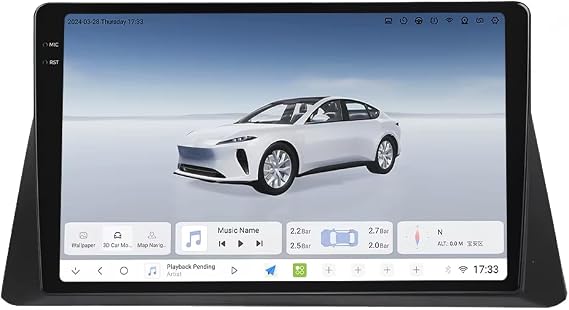 MekedeTech DUDUAUTO DUDU5 Double Din Android 13 Car Radio Wireless Carplay Multimedia Player 10.36 inch Car Head Unit for Honda Accord 8th 2008 2009 2010 2011 2012,8G RAM 128G ROM
