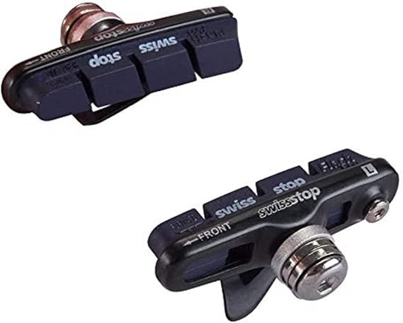 SwissStop Full FlashPro Original Black Brake Pads & Holders Smooth, Rim-Friendly Braking for Aluminum Rims Fits Shimano, SRAM & Compatible Road Rim Brake Systems