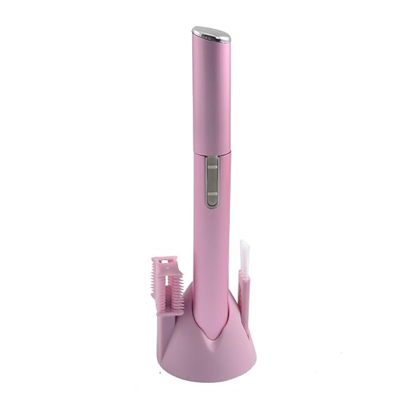Pink Womens Facial Trimmer & Eyebrow Styling Kit