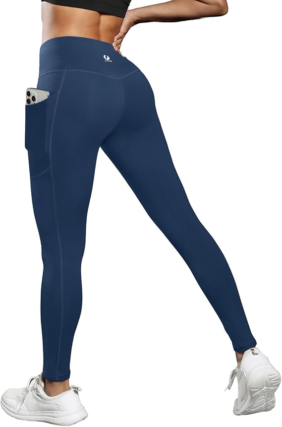 ICTIVE Women Workout Pants with Tummy Control High Waist Tight Fit Yoga Running Pilates Fitness Leggings with Pockets