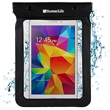SumacLife Black Waterproof Stay Dry Tablet Bag Suitable for Samsung Galaxy Tab A 8" / E 8",8.0" / A 7.0" / S2 8.0" / E Lite 7.0" / Kids Tablet 7.0" / Tab 4, 3