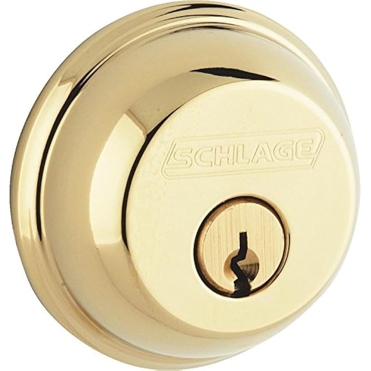 Schlage Bright Brass Zinc Single Cylinder Deadbolt