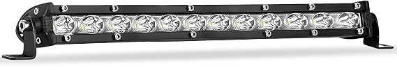 Zmoon 12 Inch LED Light Bar, 72W Spot Flood Combo Beam Light Bar, 8000 lm 6500K White, IP67 Waterproof Offroad Light Bars for Trucks, SUVs, ATVs, Boats