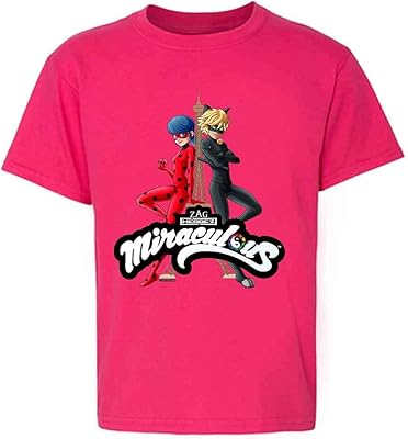 Pop Threads Miraculous Ladybug and Cat Noir Merch Eiffel Tower Baby Toddler Kids Girl Boy T-Shirt