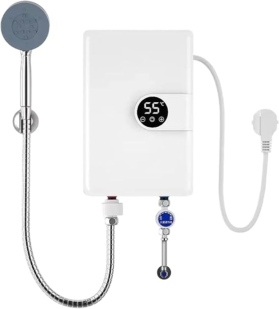 Instant Heating Electric Water Heater - Digital Display Heater - Electric Shower Heater, Camper, Kitchen, Bathroom, Pool, Outdoor, Indoor, Bathtub