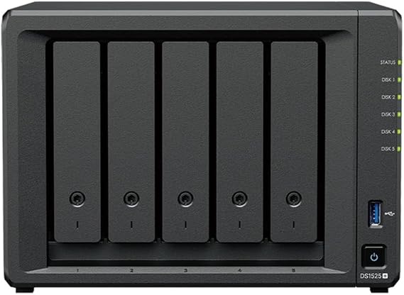 DiskStation DS1525+ 20TB Combo 5-Bay SATA NAS Server 5X 4TB Plus SATA HDDs 8GB RAM