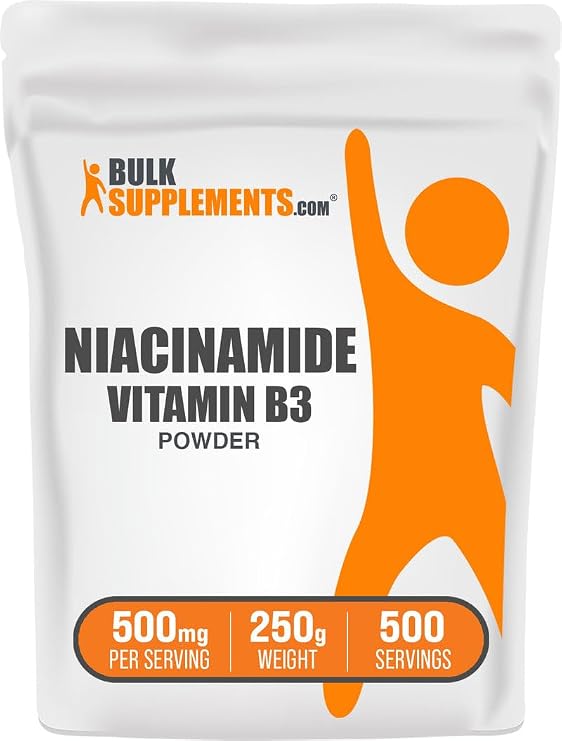 Niacinamide Powder - Vitamin B3 Powder, Niacinamide Supplement, Niacinamide 500mg - B3 Vitamins for Skin, Gluten Free, 500mg per Serving, 250g (8.8 oz) (Pack of 1)