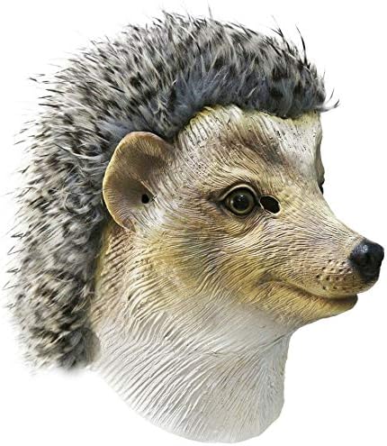 Realistic Hedgehog Mask Latex Animal Head Mask Overhead Adult Party Fancy Dress Canine Halloween