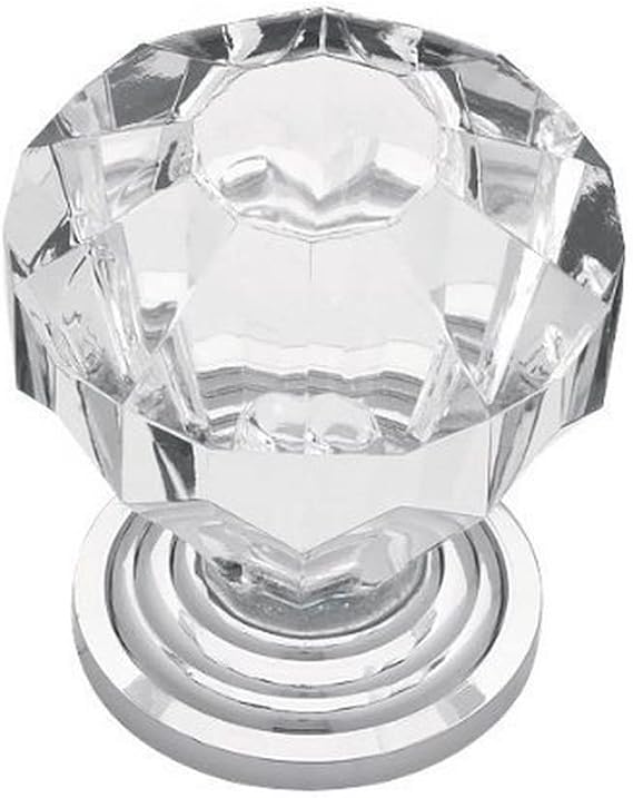 Liberty P30122-CHC-C, Crystal Clear Acrylic Drawer Knobs Cabinet Hardware, Cabinet Knobs, 1-1/4 in., Crystal Clear Glass, 1 piece