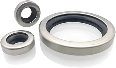 Stainless Steel Double Lip Oil Seal, 1PC Double Lip Inner Diameter 30-37mm Stainless Steel Oil Seal, Screw Rod Shaft Seal Using for Vacuum Pump Motor Shaft Seal32  50  10mm