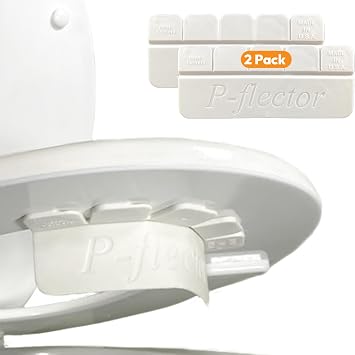 P-flector Toilet Seat Urine Guard (2-Pack) - Pee Splash Guard for Potty-Training Kids, Adults, Seniors & Special Needs Individuals - Fits Round, Elongated & Curved Toilet Seats