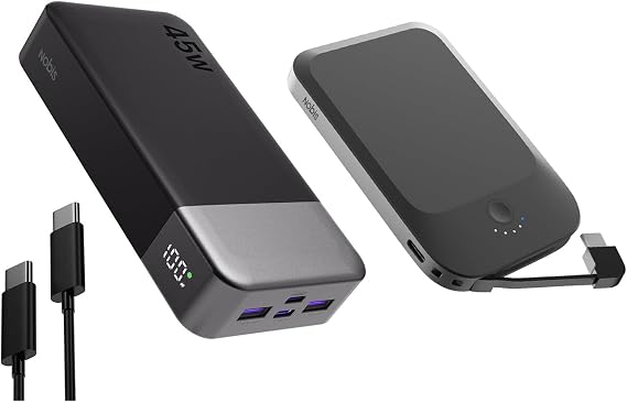 NOBIS Portable Charger, 45W 20000mAh Power Bank and 22.5W 5000mAh Magnetic Power Bank