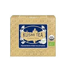 Kusmi Tea - Kashmir Tchai - Organic Black Tea Flavored with Anise, Cardamom, Cinnamon, Ginger & Cloves - Smooth, Flavourful, Caffeinated Tea - Box of 20 Tea Bags