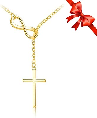 Necklace 925 Silver Jewelry for Women,Gold Cross Necklace, Elegant and Timeless Design, Perfect for Daily Wear, Adjustable Chain, Jewelry for weddings, parties