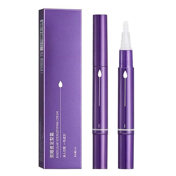 2pcs Double Eyelid Styling Cream Invisible Eyelids Natural Essence Non-Glue Double Eyelid Patch Easily Double Eyelids Styling Shaping Cream Practical Tools