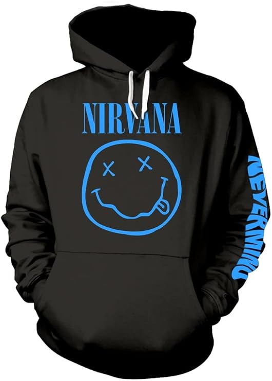 Nirvana 'Nevermind Smile' (Black) Pull Over Hoodie (small)