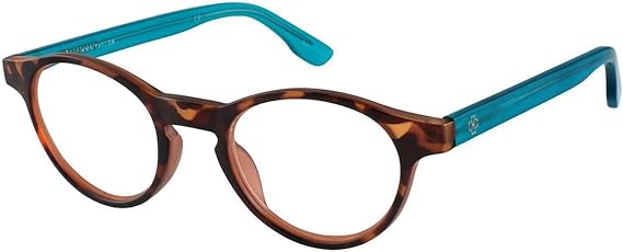Ann Taylor ATR030 Eyeglass Frames - Frame Matte Tortoise/Turquoise, Size 47/21mm TYATR03015