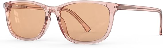 Bloomoak Rose Migraine Glasses FL-Flex Light Sensitivity Relaxation Glasses Fluorescent LED Glare/Photophobia/Ocular Strain