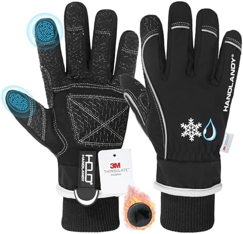 HANDLANDY Winter Work Gloves, 3M Thinsulate Waterproof Insulated Glove for Men Women