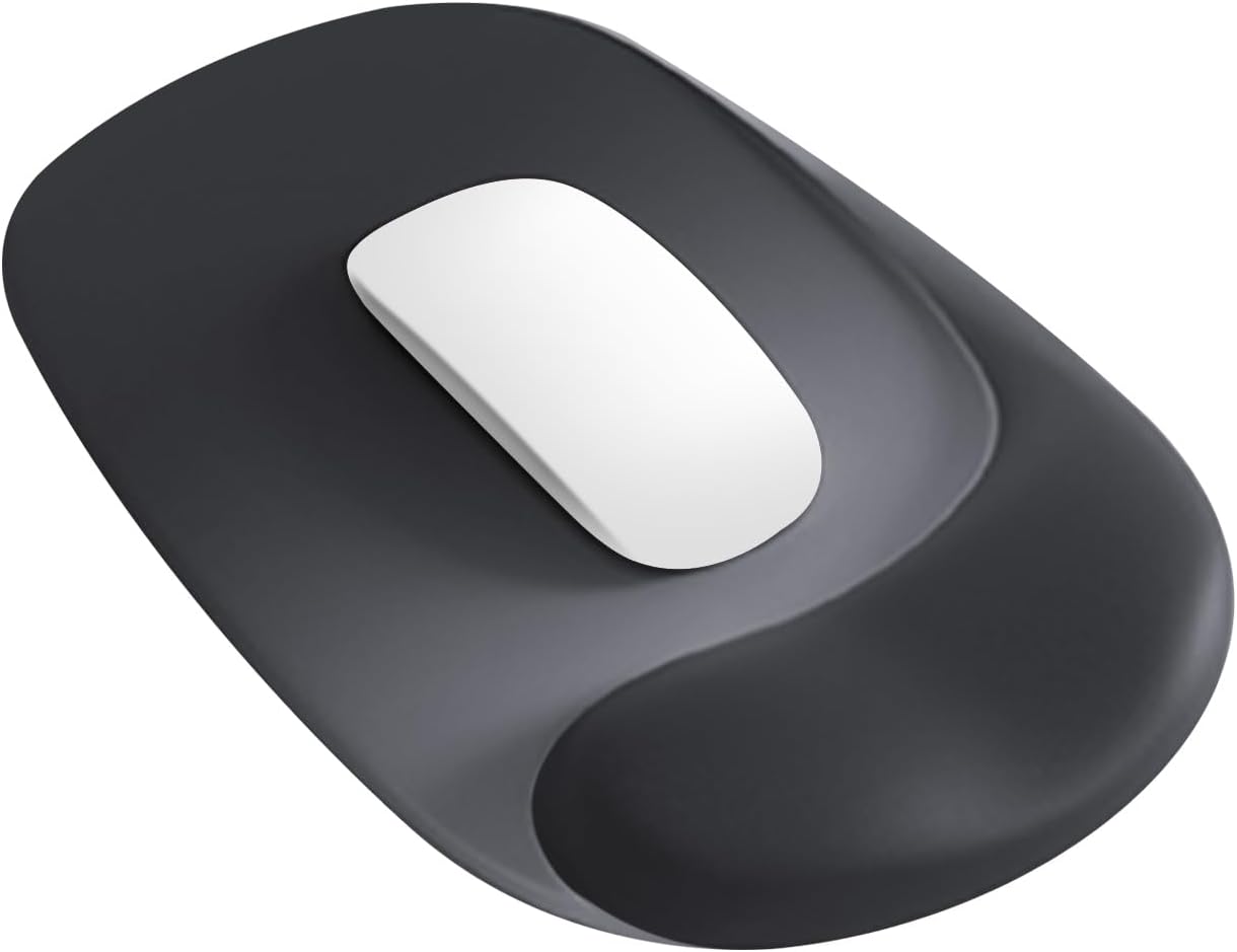 Wrist Rest Support for Mouse Pad and Keyboard Set, Ergonomic Gel Wrist Support - Fabric with Non-Slip, Soft & Comfortable, Relieve Office or Gaming Wrist Pain Black