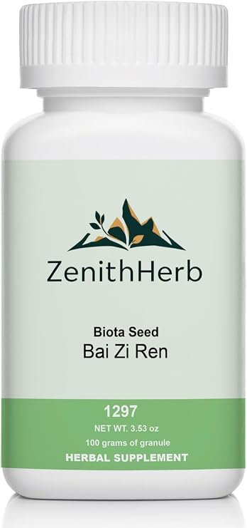 Biota Seed, Bai ZiRen, Herbal Supplement, Granule Form, 100 Grams/Bottle