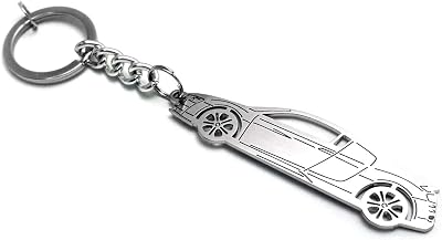 AWA Keychain With Ring For Audi R8 I Stainless Steel Key Pendant Chain Ring Automobile Gift Car Design Accessories Laser Cut Home Key