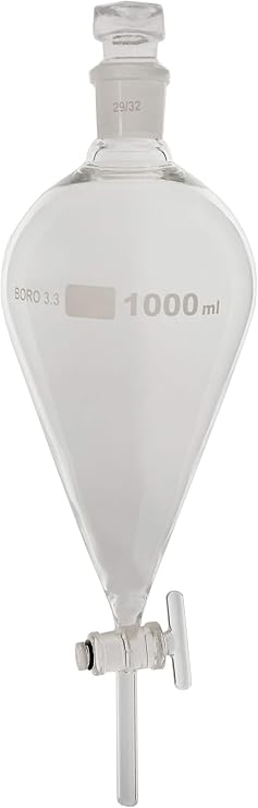 SFGS1000: Separatory Funnel with Glass Stopcock, 1000ml