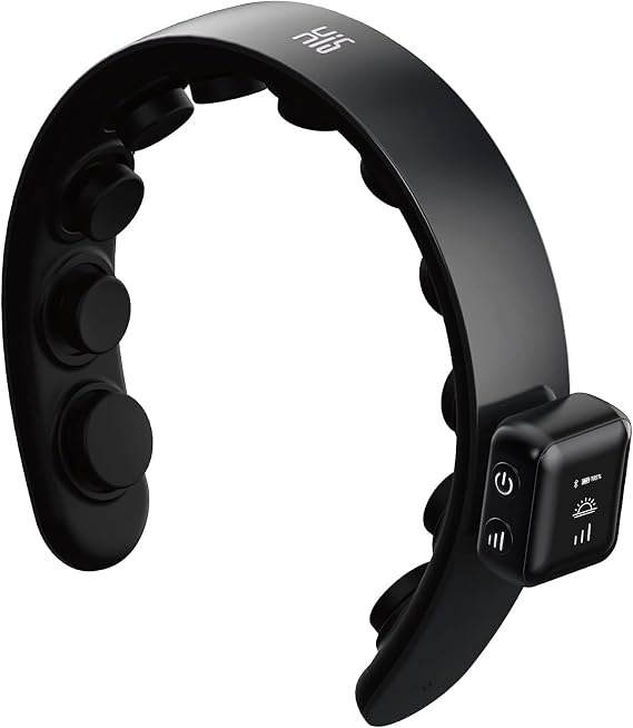 Master Massage H1 Fashion Hairband Head Massager - Slim & Lightweight, 11 Vibrating Heads, 5 Modes, 3 Intensities from Gentle Fingers to Acupressure (Deluxe, Black)