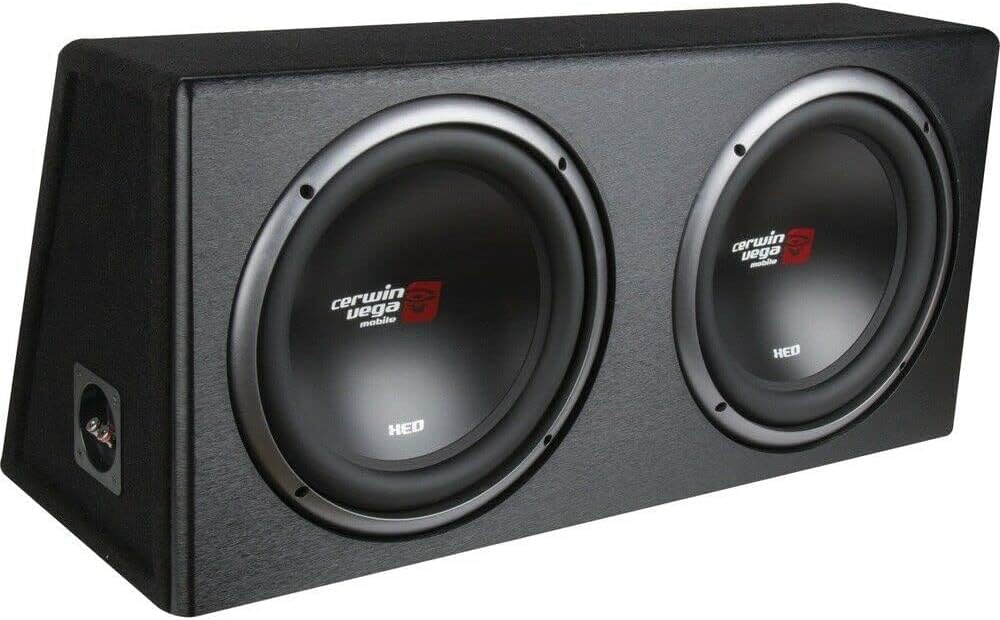 CERWIN-Vega! XE12DV Dual 12” Loaded Vented Enclosure – 1600W Peak Power, Thunderous Bass, Heavy-Duty MDF Enclosure, High-Performance Sound for Maximum Impact