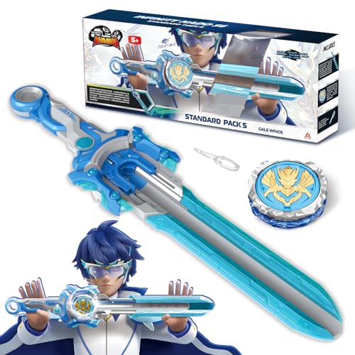 INFINITY NADO Battling Toys, Spinning Top and Sword Launcher Battle Set Toys for Kids, Battle Brust Sword Top Toys for 5 6 7 8 9 10 11 12 Year Old Boys, Gale Wings