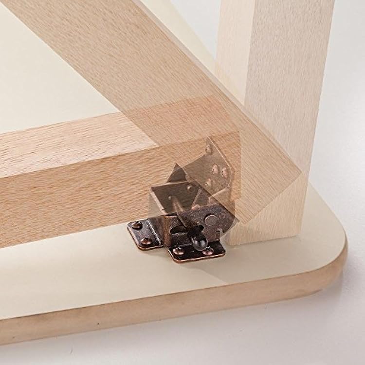 Folding Leg Bracket Pair - Heavy-Duty Folding Table Leg Bracket wPositive Lock Mechanism - Versatile & Compact Self Locking Folding Hinge for Table Saw, Craft Tables, Workbenches or DIY Projects