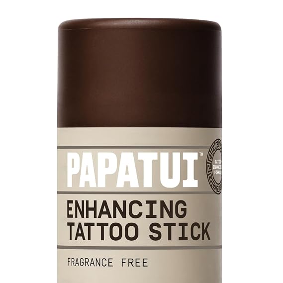 PAPATUI by Dwayne Johnson Enhancing Tattoo Stick Fragrance-Free 2.6 oz | Tattoo Stick Revitalizes & Brightens Tattoos, Nourishing Natural Oils, Made with Vitamin E, Mess-Free Formula, Fragrance-Free