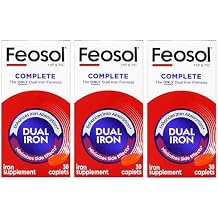 Feosol Bifera Hip & PIC Iron Supplement, Complete - 30 Caplets, Pack of 3
