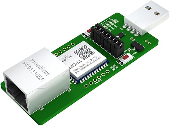 TTL Serial to Ethernet Module Test Board Modbus TCP to RTU IoT MQTT Protocol NE2-S1-TB Pre-Welded NE2-S1 USB Interface