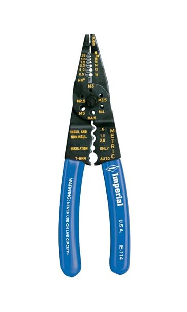 Imperial Tool IE-114 Multi Tool Stripper, Crimper, Cutter with Nose Pliers