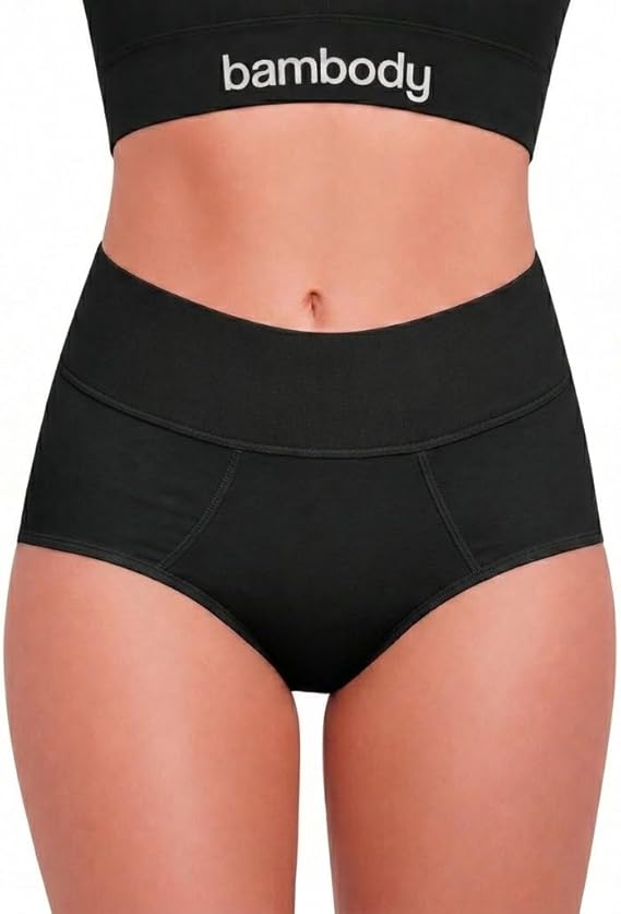 Bambody Absorbent Period Panties - Bamboo Rayon - Leakproof Period Underwear for Women and Teens - All-Day Long Protection